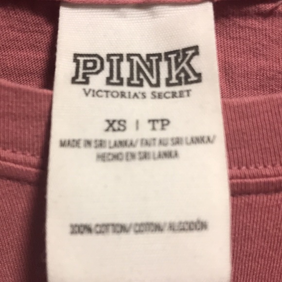 VS Pink long sleeve pocket t-shirt. Size XS. Mauve. Great condition. - Picture 4 of 4